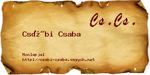 Csábi Csaba névjegykártya